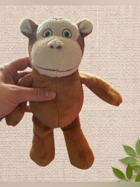 Kinder Monkey Plush Toy – Soft Brown Character Plushie